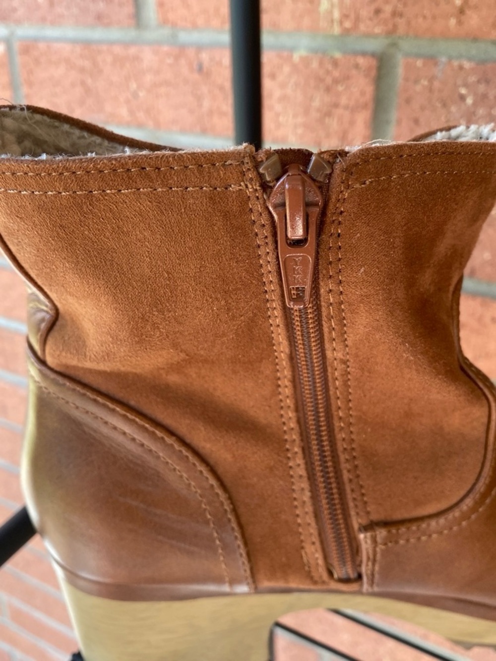Women's Brown Leather Ankle Boots - Cozy Lined Chelsea Style - Picture 8 of 14